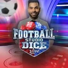 Live Dealer logo of Football Studio Dice from Evolution at Oscarspin