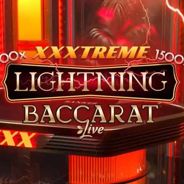 XXXtreme Lightning Baccarat slot visual from Evolution available on oscarspinitalia.it